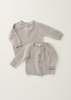 Caramel Topo Baby Cashmere Cardigan - Pale Grey - Thumbnail 2