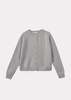 KIDS Caramel Topo Children's Cashmere Cardigan - Pale Grey - Thumbnail 1