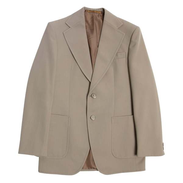 A Mller Wipperfrth 70s Twill Weave Wide Notch Safari Blazer - Beige