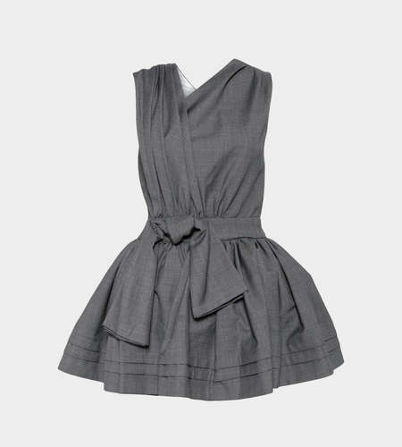 ワンピース AM1397 Chuchu pleats ribbon dress Gray SHUSHUTONG open back dress aw21dr07 gray