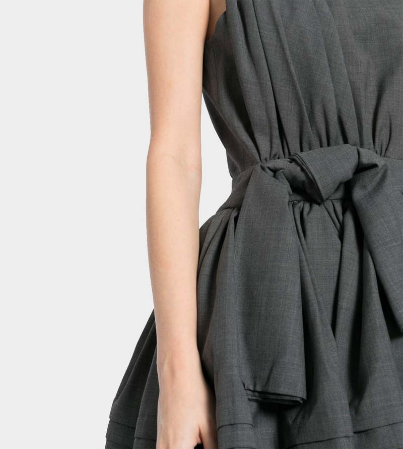 Shushu/Tong Tuck-edge Dress - Grey | Garmentory