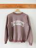 Best Regards - Upcycled Destination Goods Pac Heights Varsity Sweatshirt - Purple - Thumbnail 1