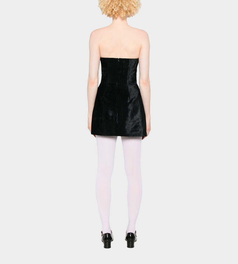 Shushu/Tong B&W Bustier Dress - Black | Garmentory