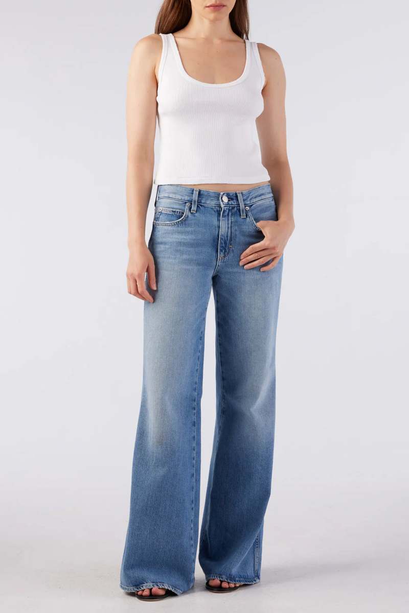 amo denim Faith Flare Jean - Maverick Mid-Wash amo denim Faith Flare Jean - Maverick Mid-Wash