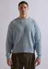 The NKC Store Merino Cable Knit Crew Sweater - Blue - Thumbnail 1