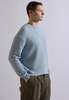 The NKC Store Merino Cable Knit Crew Sweater - Blue - Thumbnail 4