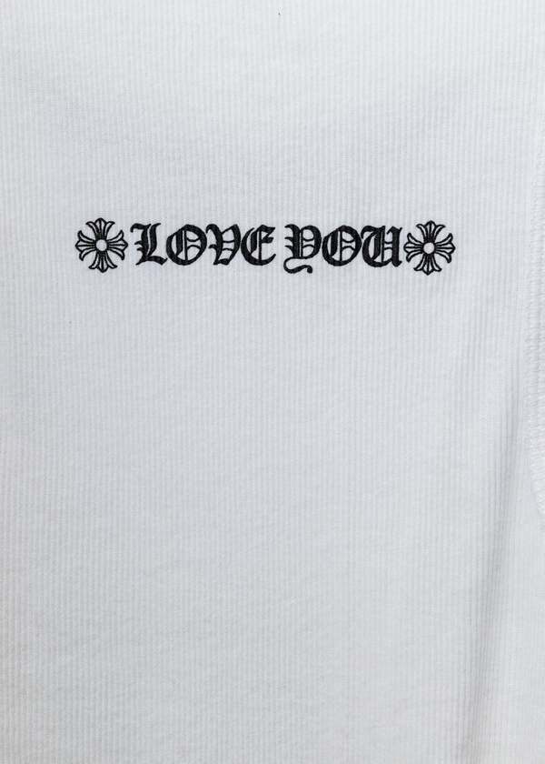【新品】 Chrome Hearts Love You リブ タンクトップ S Chrome Hearts Love You Rib Tank White Men's - SS25 - US