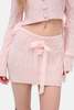 For Love & Lemons Chenille Cable Knit Mini Skirt - Pink - Thumbnail 2