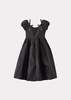KIDS Caramel Garda Girl's Silk Tafetta Dress - Black - Thumbnail 4