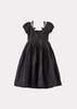 KIDS Caramel Garda Girl's Silk Tafetta Dress - Black - Thumbnail 5