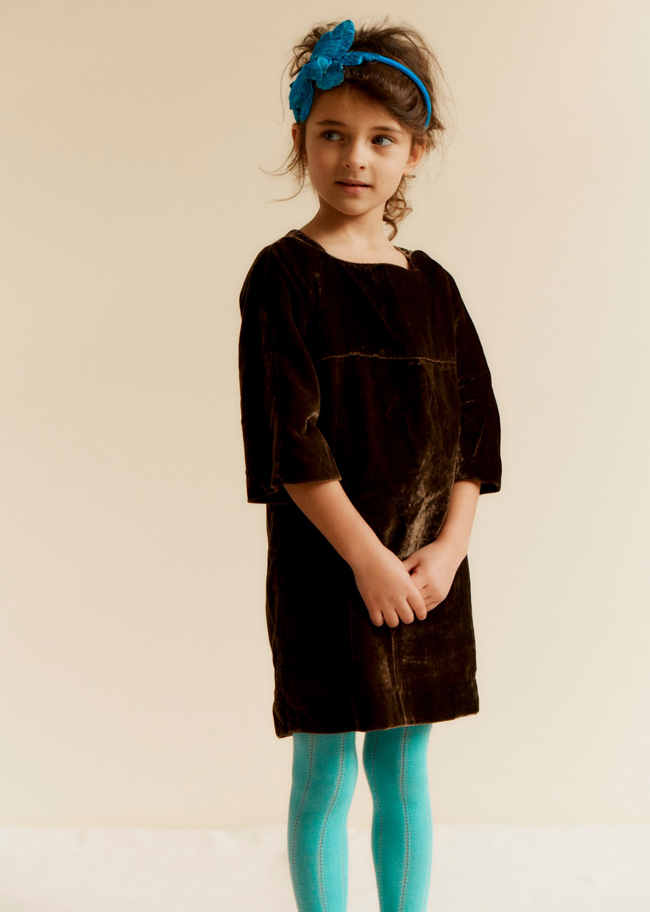 girls chocolate brown dress Daphne Linen Midi Dress Chocolate – VRG GRL main image 1