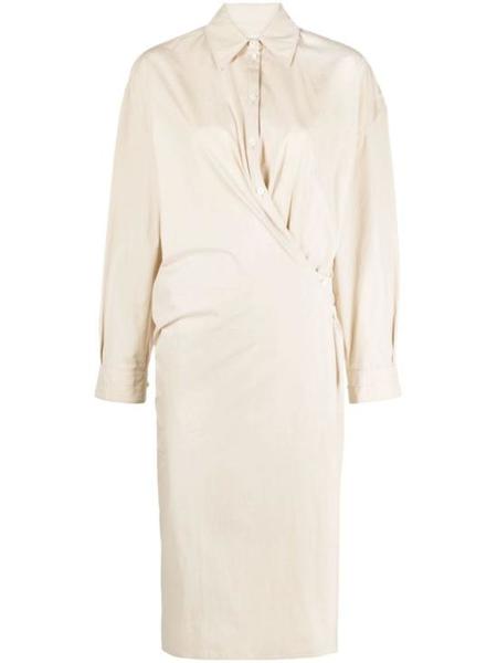 オールインワン・サロペット Lemaire Wrap Design Dress With Classic Collar LEMAIRE Wrap Style Dress | Grey | FARFETCH CA