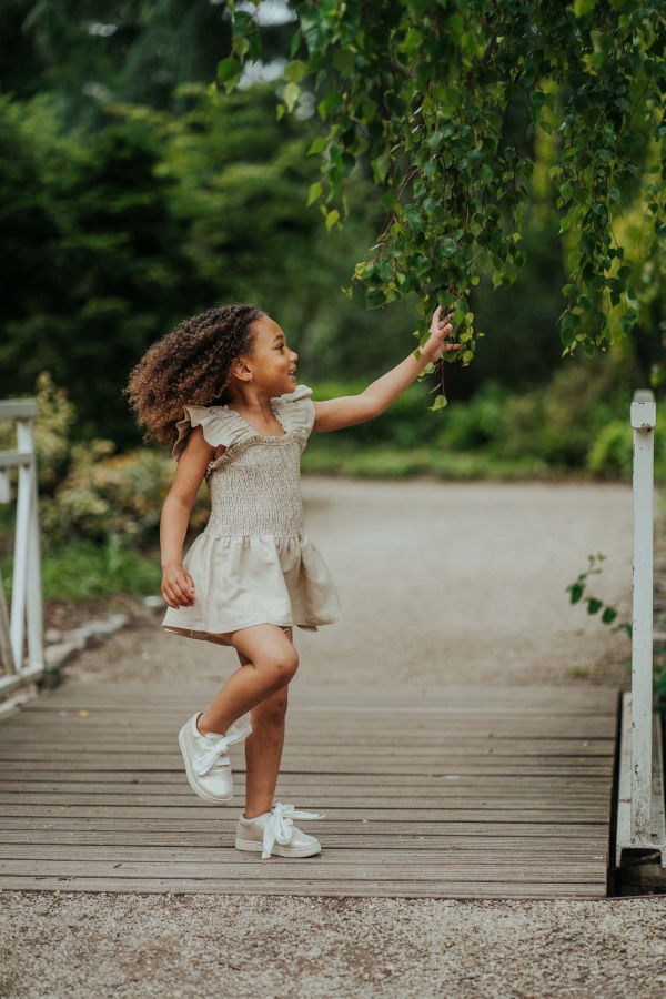 Donsje Emilia Organza Sneakers - Off White Metallic Leather
