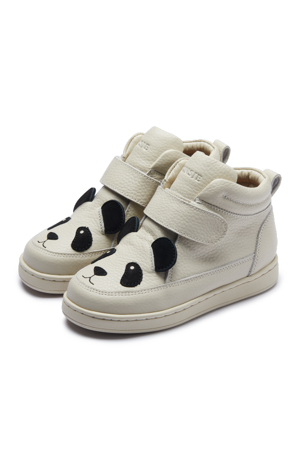 KIDS Donsje Mika Panda Sneakers - Off White Leather