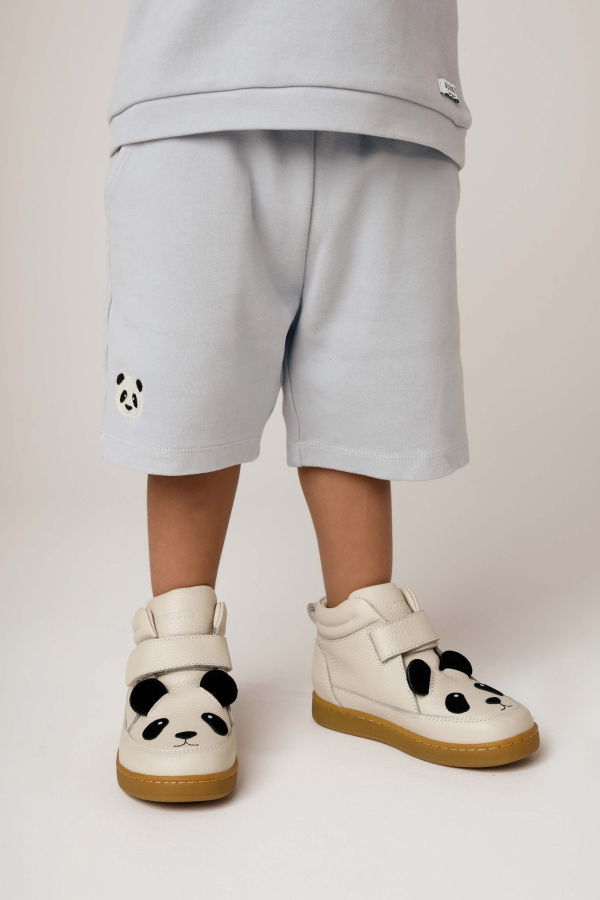 KIDS Donsje Mika Panda Sneakers - Off White Leather