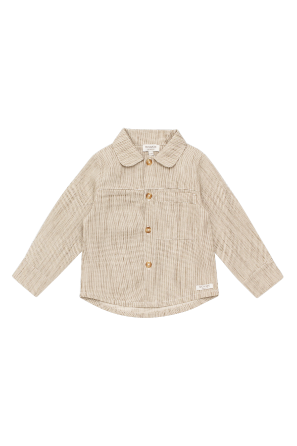 Donsje Pieter Overshirt - Sesame/White Striped Longsleeve