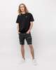 PURPLE 020 Denim Shorts - Vintage Coated Black - Thumbnail 1