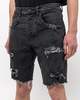 PURPLE 020 Denim Shorts - Vintage Coated Black - Thumbnail 3