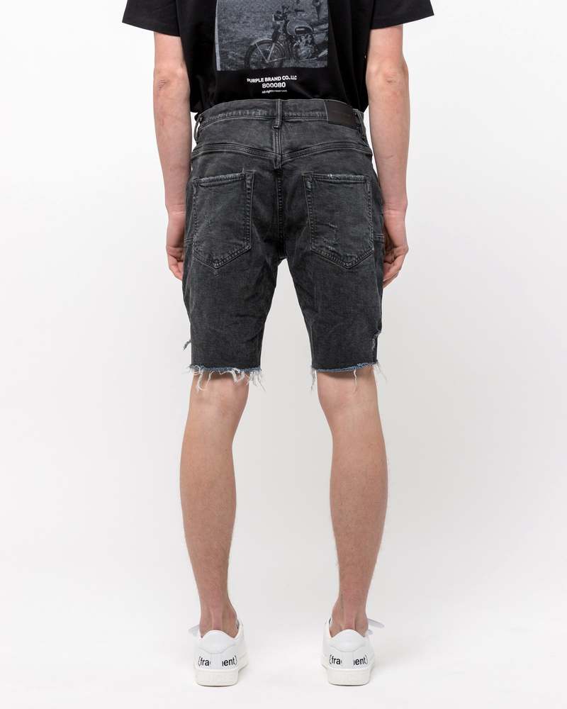 PURPLE 020 Denim Shorts - Vintage Coated Black