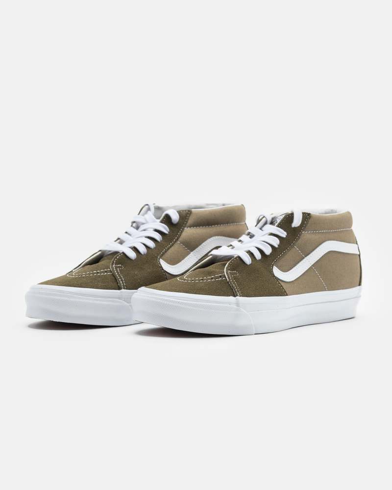 VANS UA OG Sk8-Mid LX Sneakers - Green and White