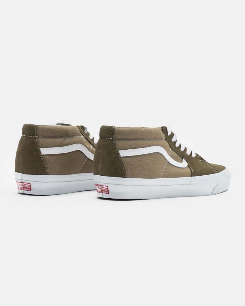 VANS UA OG Sk8-Mid LX Sneakers - Green and White