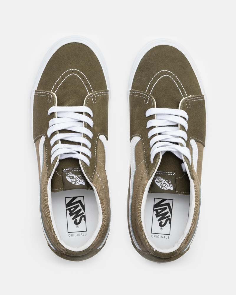 VANS UA OG Sk8-Mid LX Sneakers - Green and White