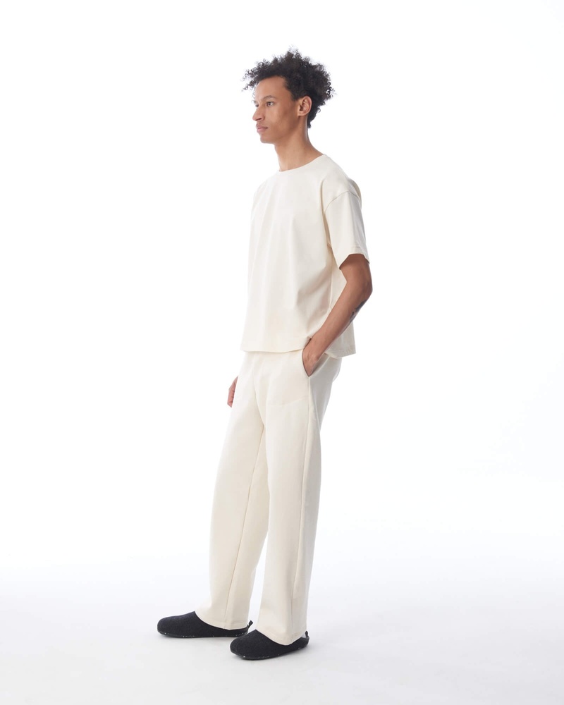 A Care Label Recycled Cotton Boxy T-Shirt - Natural