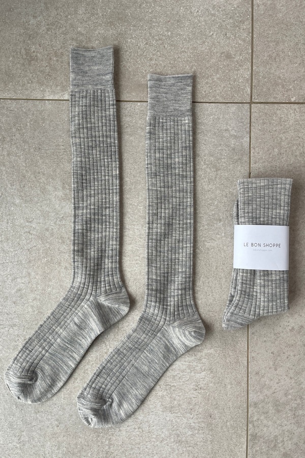 Le Bon Shoppe Schoolgirl Socks - Grey Melange