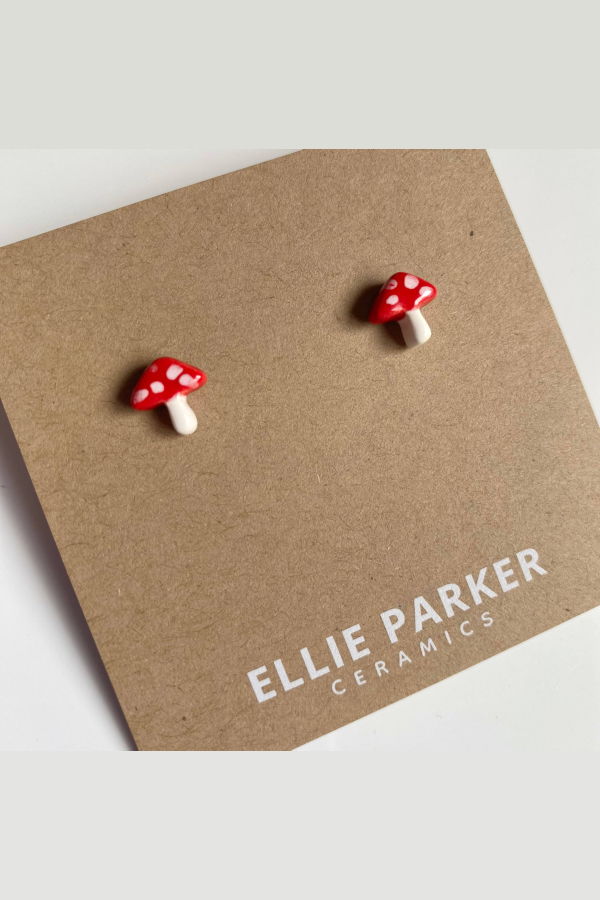 ELLIE PARKER CERAMICS Champignons Earrings