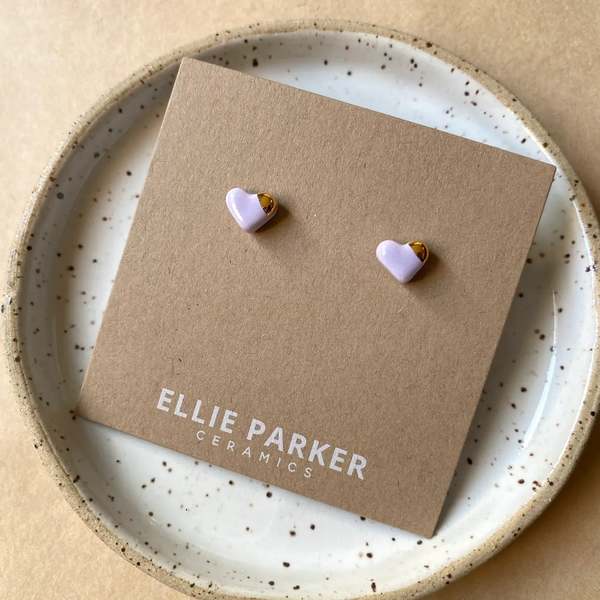ELLIE PARKER CERAMICS Heart Ceramic Earrings