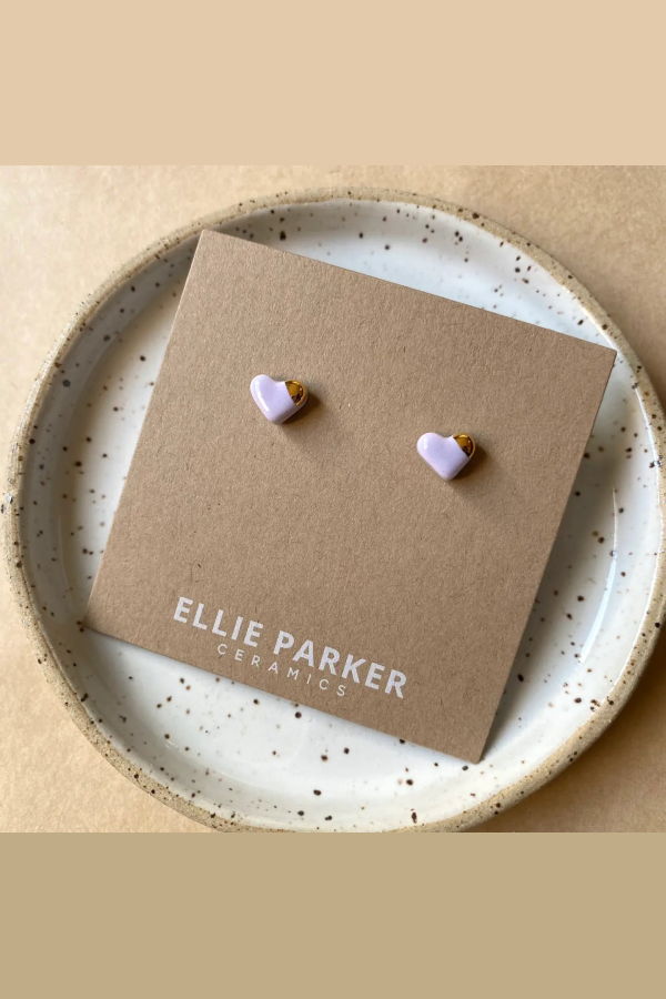 ELLIE PARKER CERAMICS Heart Ceramic Earrings