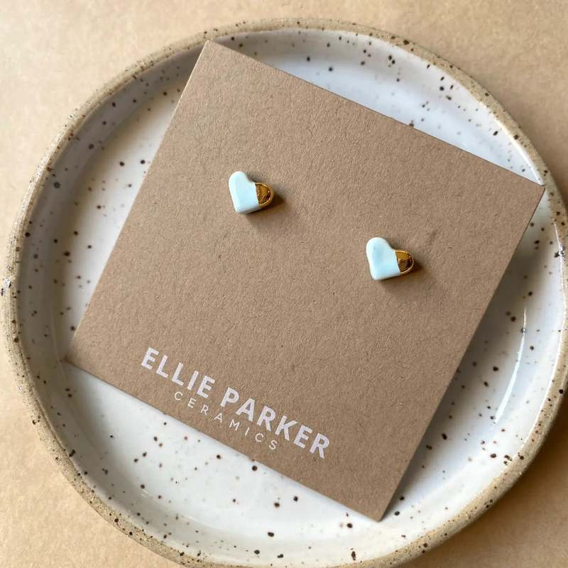ELLIE PARKER CERAMICS Heart Ceramic Earrings