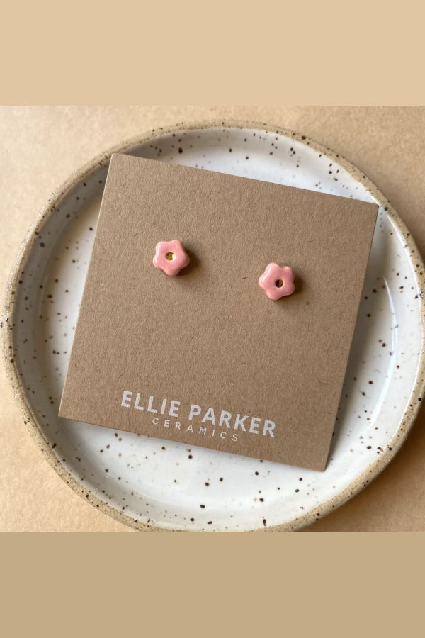 ELLIE PARKER CERAMICS Ceramic Flower Earrings