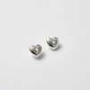 Wolf Circus Heart-Shaped Earrings - Silver - Thumbnail 1