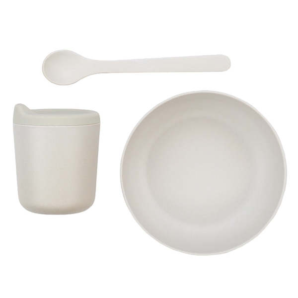 EKOBO Toddler Feeding Set - Cloud White
