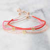 Libby and Smee Beaded Valentine Heart String Bracelet - Blush Sparkles - Thumbnail 1