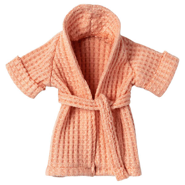 Maileg Mouse Bath Robe - Coral Pink