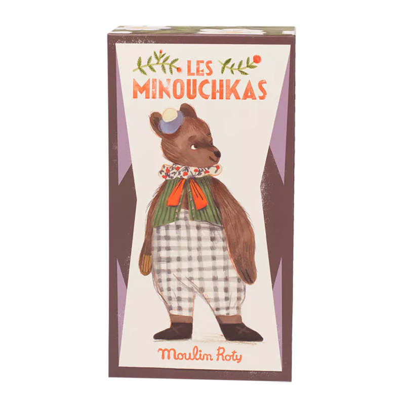 Moulin Roty Les Minouchkas Baba Large Bear Soft Toy - Brown