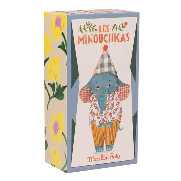 Moulin Roty Les Minouchkas Pablo The Elephant Soft Toy - Blue
