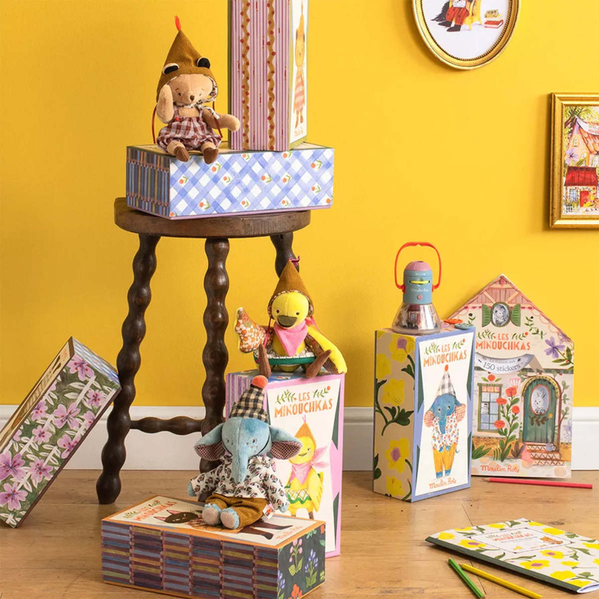 Moulin Roty Les Minouchkas Pablo The Elephant Soft Toy - Blue - Image 7 of 8