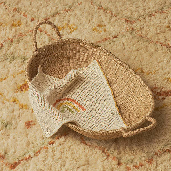 Olli Ella Dinkum Doll Accessories - Brush + Rainbow Blanket Set