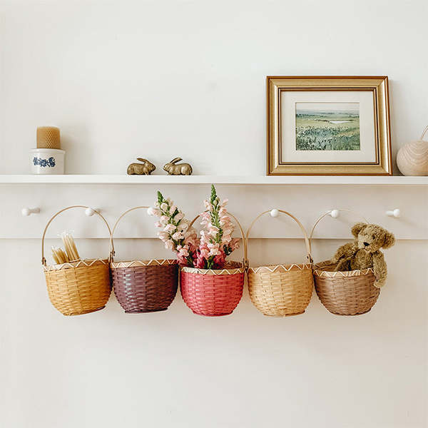 Olli Ella Small Blossom Basket - Berry