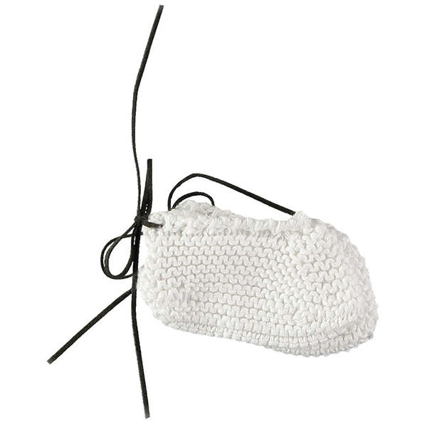 Pequeno Tocon Baby Knitted Sock Booties - White