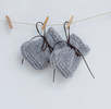 Pequeno Tocon Baby Wool Booties - Grey - Thumbnail 1