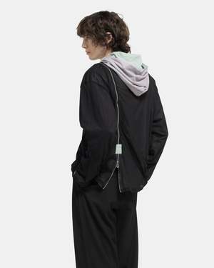Kiko Kostadinov Knox Mesh Hoodie - Icy Lilac/Jade Green/Black