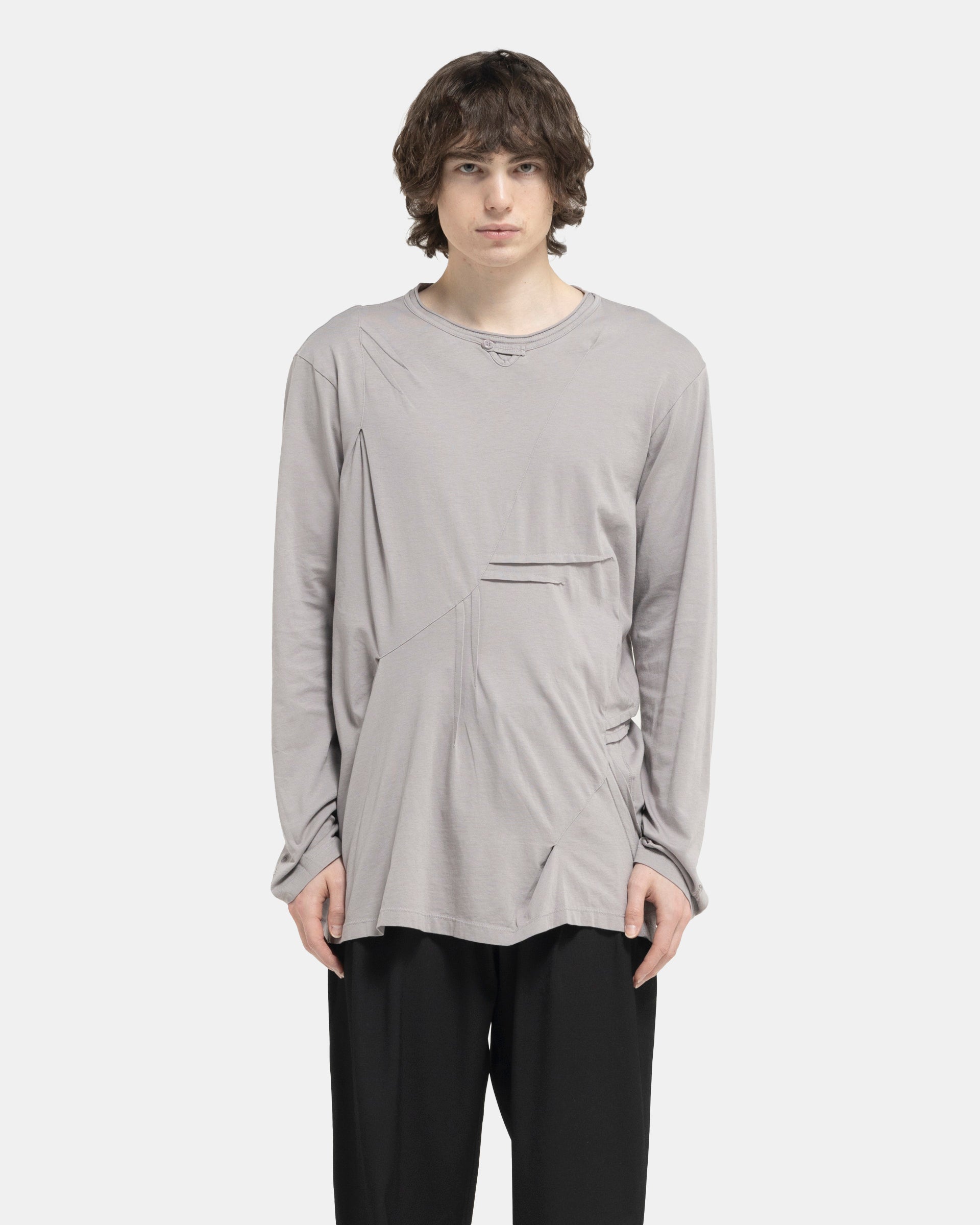 トップス Kiko Kostadinov ohne k-dart shirt Green Ohne K-Dart Henley T-shirt by Kiko Kostadinov on Sale