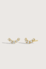 Zoe Chicco 5 Graduated Prong Diamond Curved Bar Studs - Yellow Gold - Thumbnail 1
