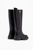 Plan C Chunky Sole Leather Boots - black - Thumbnail 4