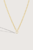 Zoe Chicco Circle Medium Square Oval Chain Necklace - Yellow Gold - Thumbnail 1