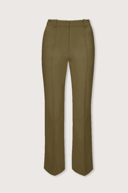 Victoria Beckham Corduroy Alina Trouser - Moss Green